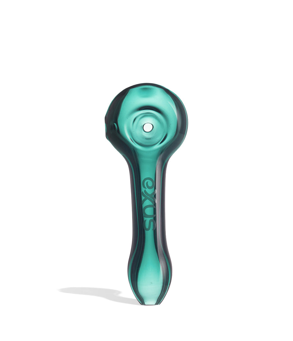 Green Exxus Vape Cave Hand Pipe Front View on White Background