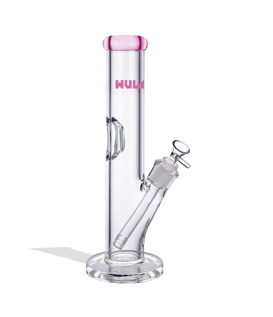 Pink Wulf Mods 7mm 12inch Straight Water Pipe Front View on White Background