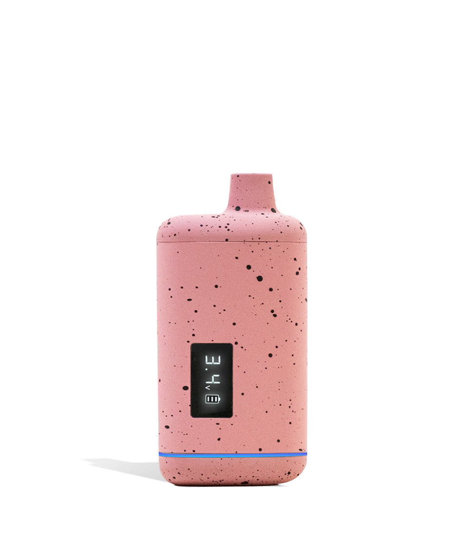 Pink Black Spatter Wulf Mods Recon Cartridge Vaporizer Front View on White Background