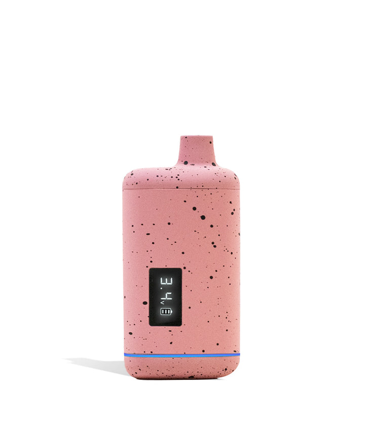 Pink Black Spatter Wulf Mods Recon Cartridge Vaporizer Front View on White Background