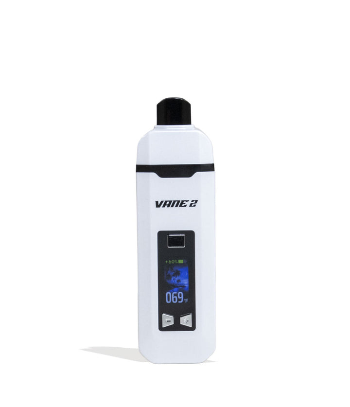 White Yocan Vane 2 Portable Dry Herb Vaporizer Front View on White Background