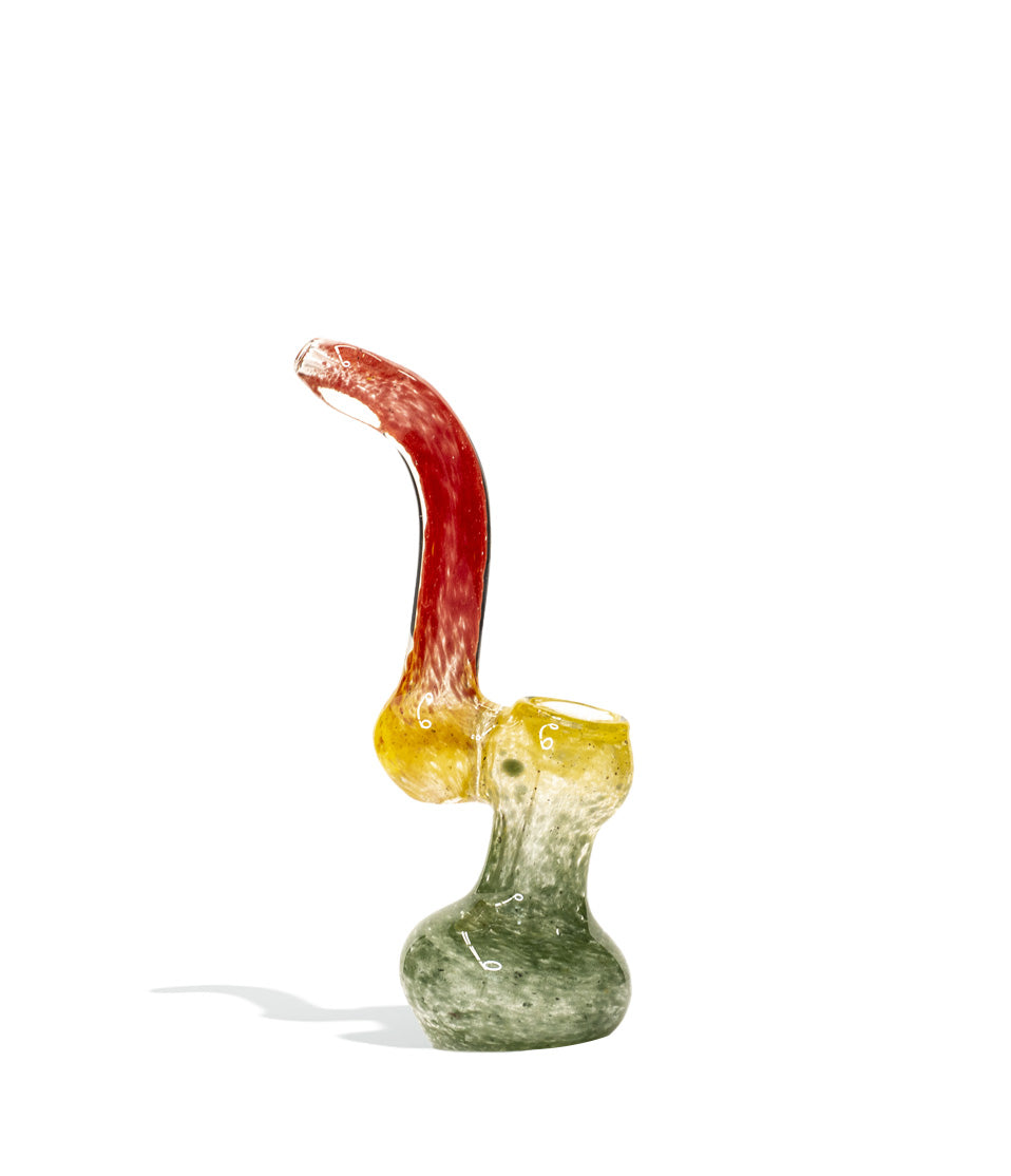 6 Inch Rasta Fritted Bubbler on white background
