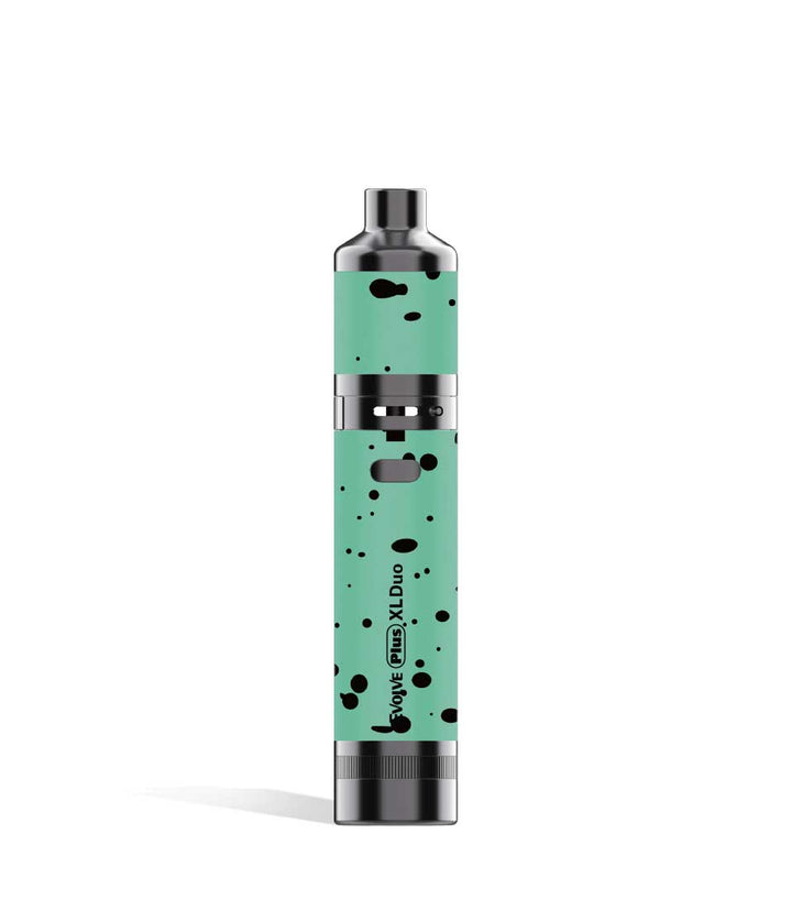 Teal Black Spatter Wax Pen Wulf Mods Evolve Plus XL Duo 2-in-1 Kit on white studio background